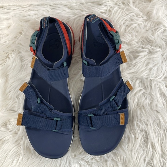TIMBERLAND Timberland Garrison Trail 'Navy Blue Yellow Orange' Sandals Size 13 - Picture 3 of 13